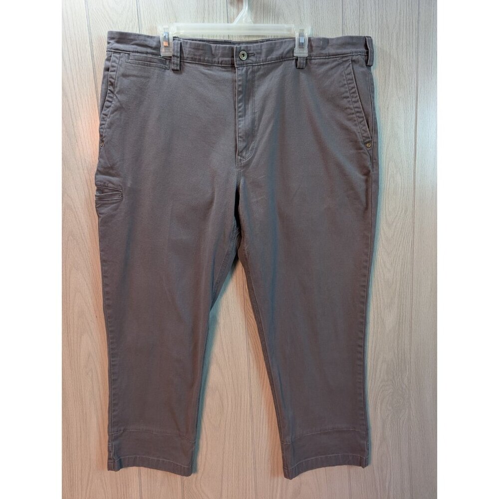 Duluth Trading Co Pants Mens 40x30 Flex Ballroom Khaki Flat Front Work Outdoor